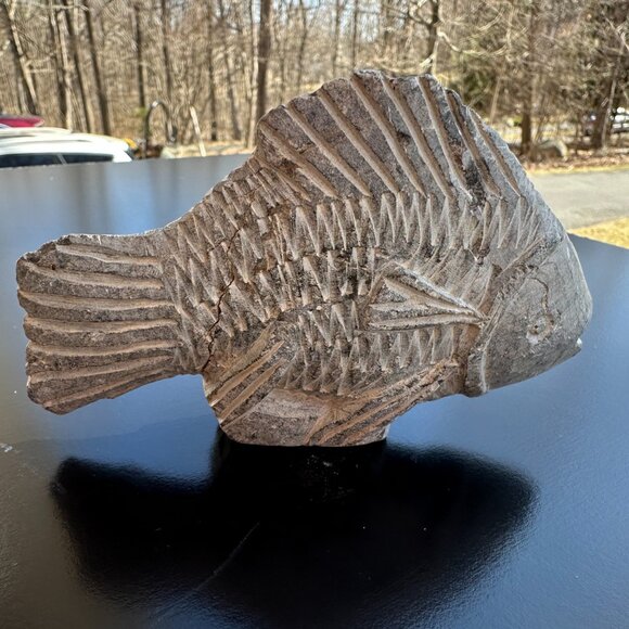 #979 SOAP STONE FISH  SOAP STONE FISH CARVING - Picture 3 of 9